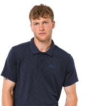 Jack Wolfskin Leisure Polo Travel (odour inhibiting, moisture regulating) dark blue Men